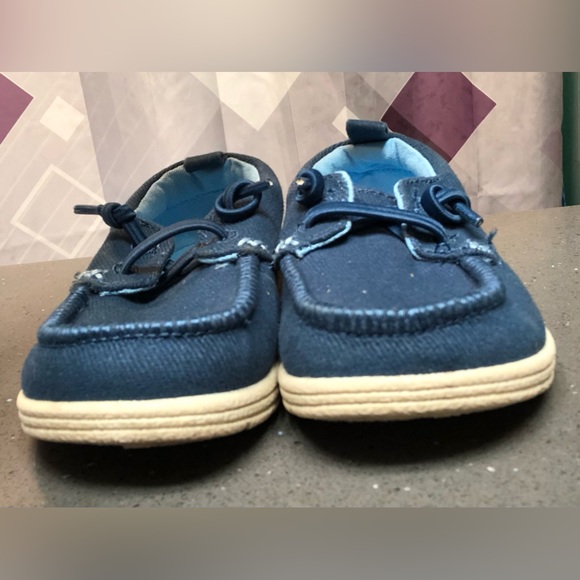 Cat & Jack boys briar slip-on blue sneakers, size 6 - Picture 2 of 9